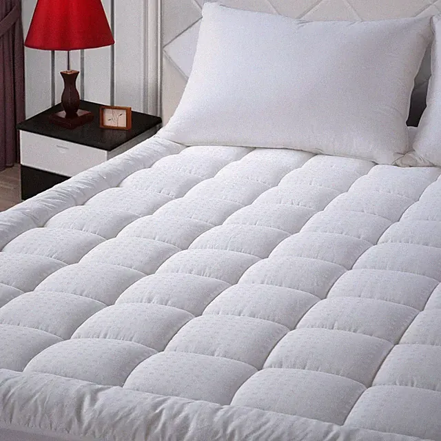 Cooling Mattress Pad Pillow Top Cotton Matress Cover Topper Quilted Deep Pocket
