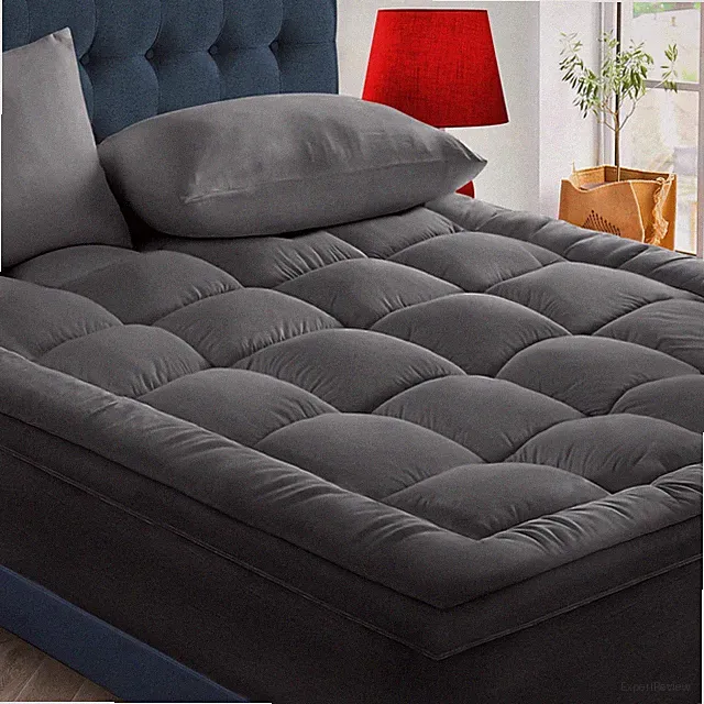 CYMULA Mattress Topper Super Queen Size - Extra Thick Queen, Grey