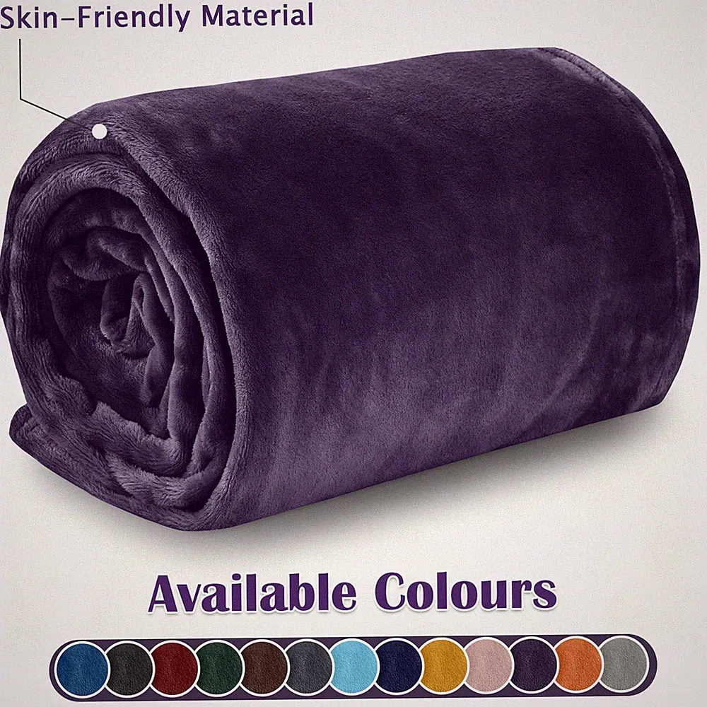 Fleece Blanket Large Bed Sofa Throw Super Soft Warm Bedding Blankets Twin Queen
