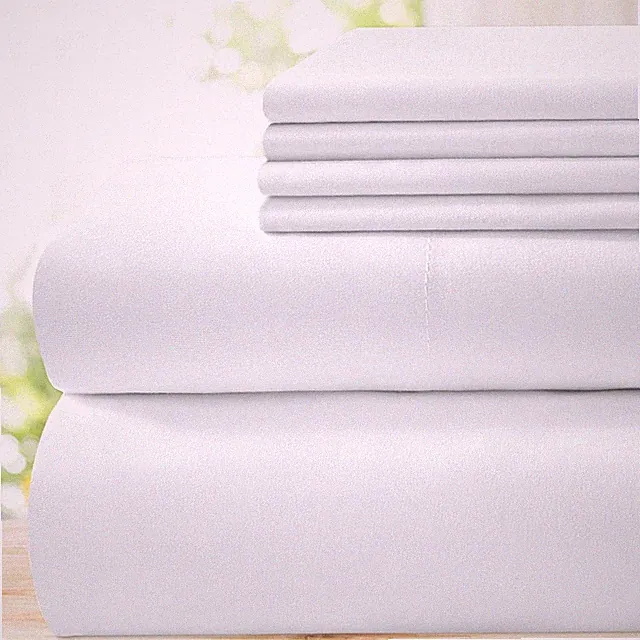 Hotel Luxury Bed Sheets Set 6 Piece(Queen, White) - Super Soft 1800