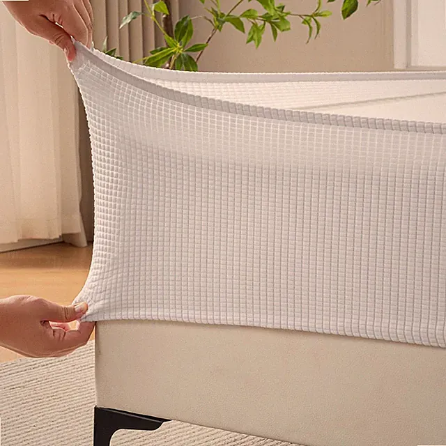 Jacquard Fabric Box Spring Cover, Super Stretchy Wrap Around 4 Sides