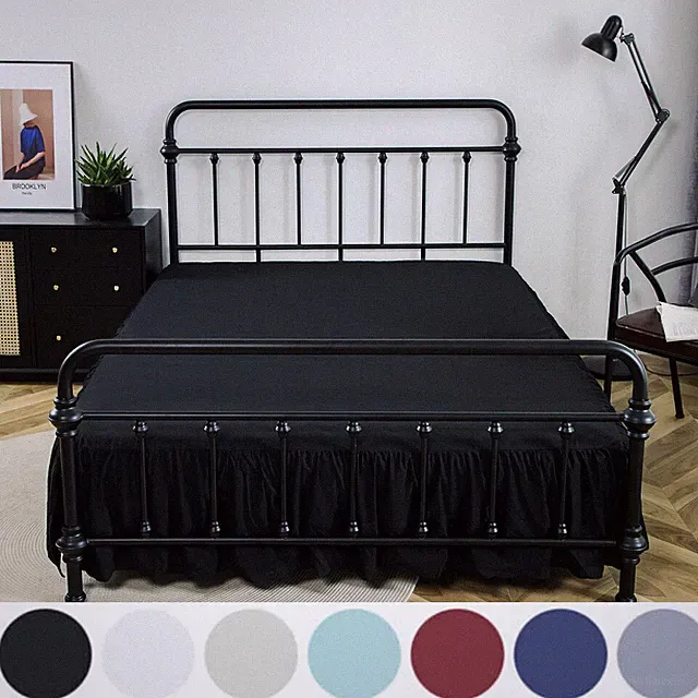 Luxury Dust Ruffle Microfiber 14"Drop Super Soft Pleated Bed Skirt Tailored Drop