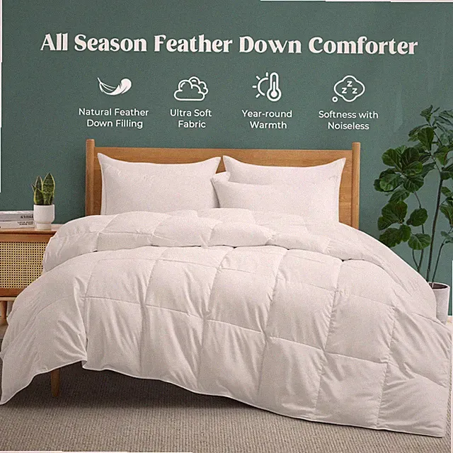 Peace Nest Super Soft All Season Oversized Down Comforter , King or Queen Sized