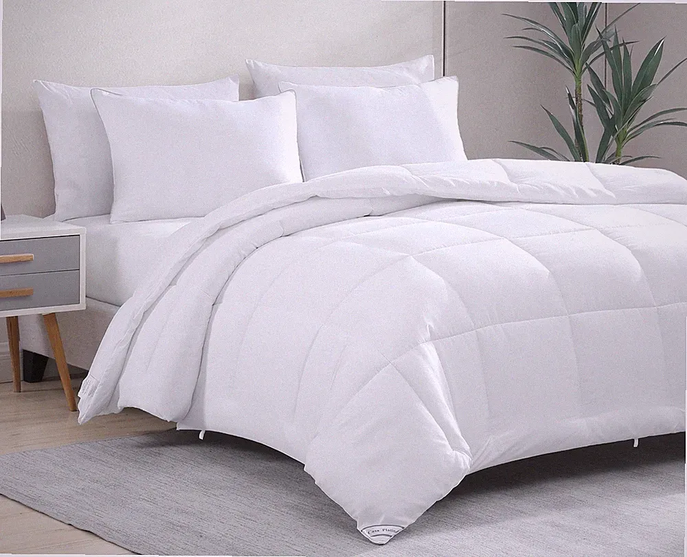 Quilted Bedding Comforter Queen Size - Duvet Insert with 8 Tabs - Super Soft,...