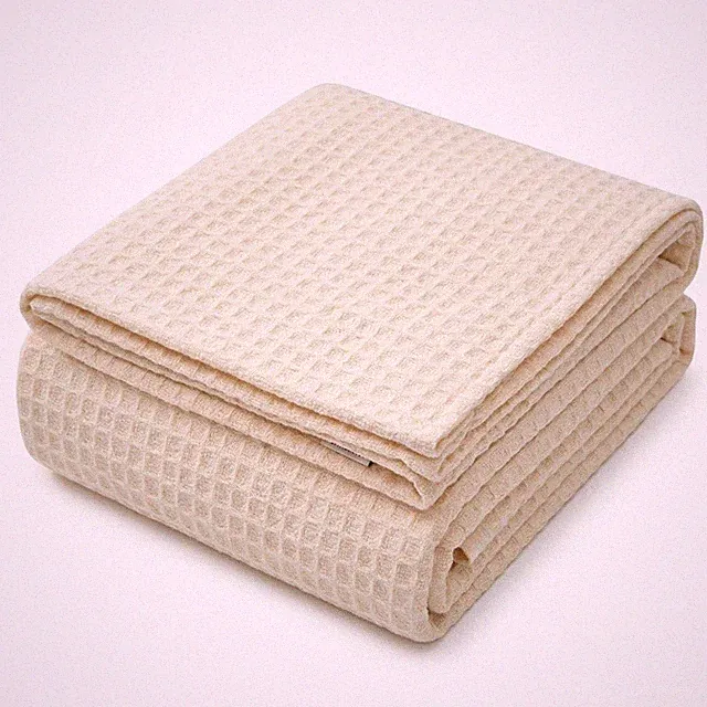 Santa Grace Honeycomb Thermal Waffle Blankets Bed/Sofa/Couch Throw 100% Cotton
