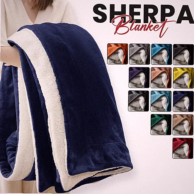 Soft Sherpa Fleece Bed Blankets Thick Warm Throw for Couch Sofa Twin Queen