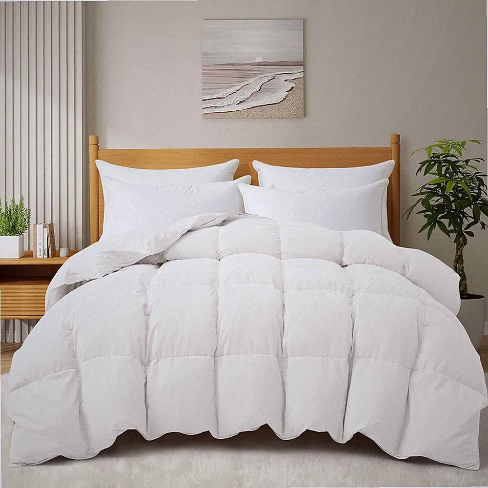 Super Cozy Fullfy Extra Warm Bed Blanket, Goose Down Comforter King or Queen