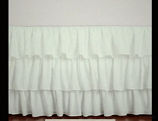 Super Soft Cotton 16" drop Ruffle Bed Skirt Dust Ruffle: Double Full Size White