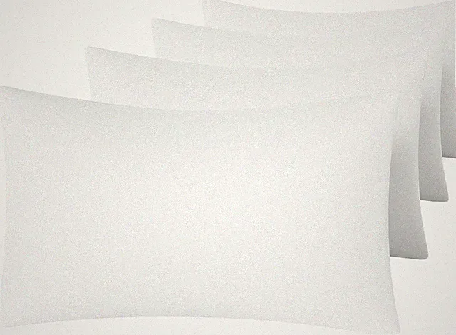 White Pillow Cases Set of 4 Queen Size Super Soft Smooth and Breathable